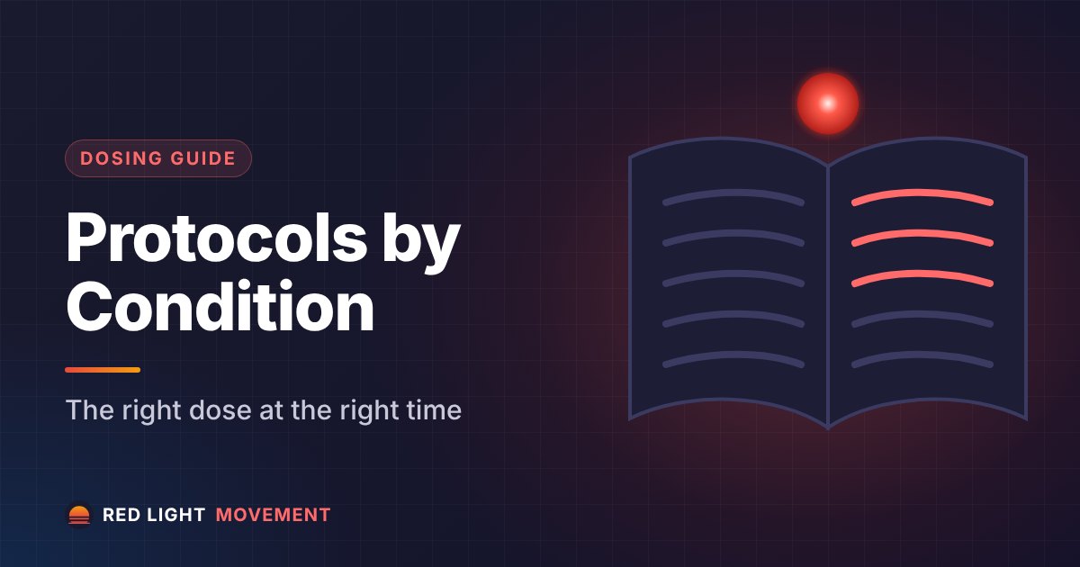 Red Light Therapy Protocols & Dosing Guide by Condition: The Right Dose at the Right Time